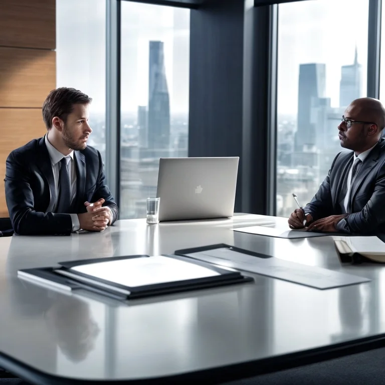 Compliance officer reviewing documents